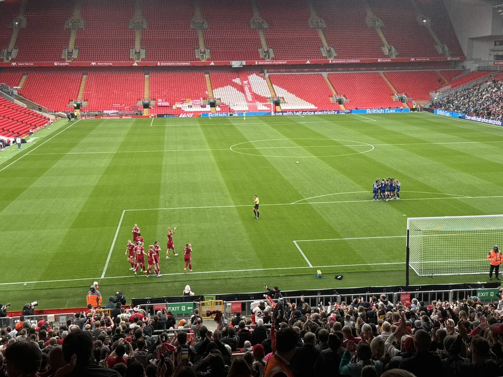 1-0 Liverpool! Been far the better team and got the breakthrough in front of The Kop