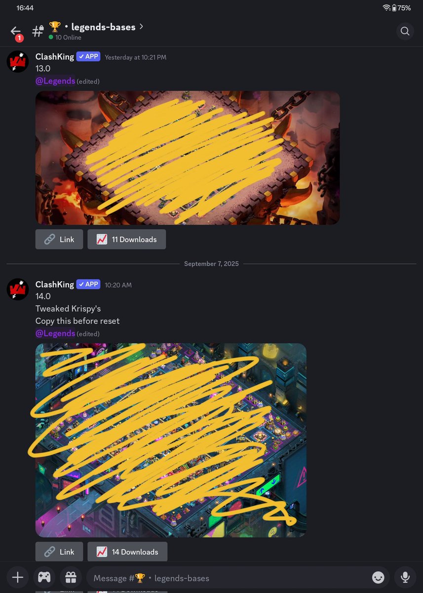 👨‍🍳 Buy our LL Sub at just INR 199/ USD 2.99.
💪 Already posted 14 bases ,can easily get more 25-30!
🔥 1 tweaked,tested and op base per day.
😎 1-2 Fresh Builds by our builder <a href="/echidna_coc/">echidna</a> per week.
🔗 discord.gg/CKEA2pP6