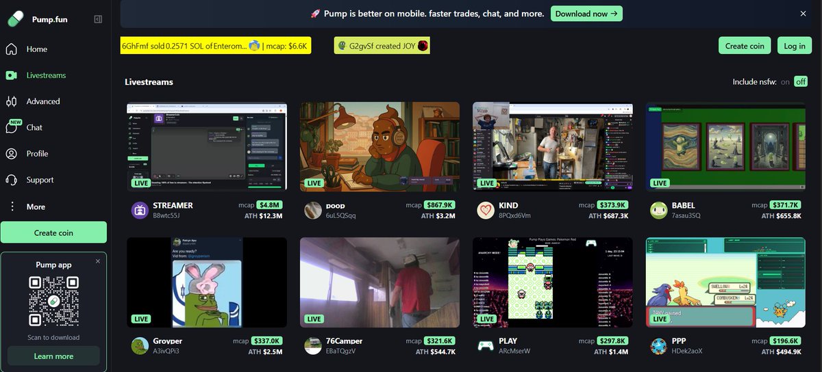 Kaldırılan canlı yayın özelliği tekrar geri geldi pump.fun a 
Tiktokçu ve Onlyfansçı tayfa burayı öğrenirse asıl çöplük o zaman başlar. $sol $scale