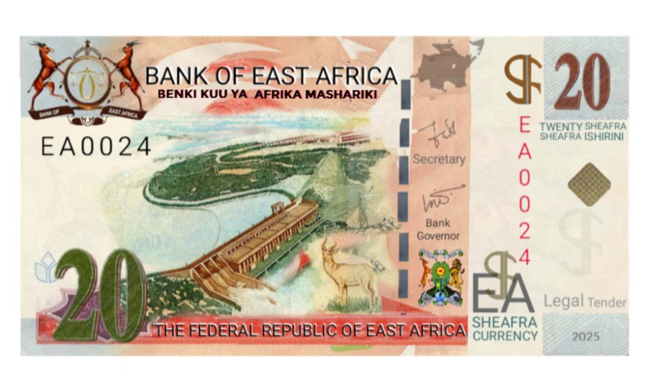 MosesHaabwa's tweet photo. We are paving a #PathWayForward for the Federation of @EastAfricaGov through integrating the East African Economy with a Single Currency known as the East African @SheafraCurrency for the better East Africa. 

#OurMotto: "With God, Unity and Development".

@StateHouseEAgov https://t.co/dnHhawZ3bO