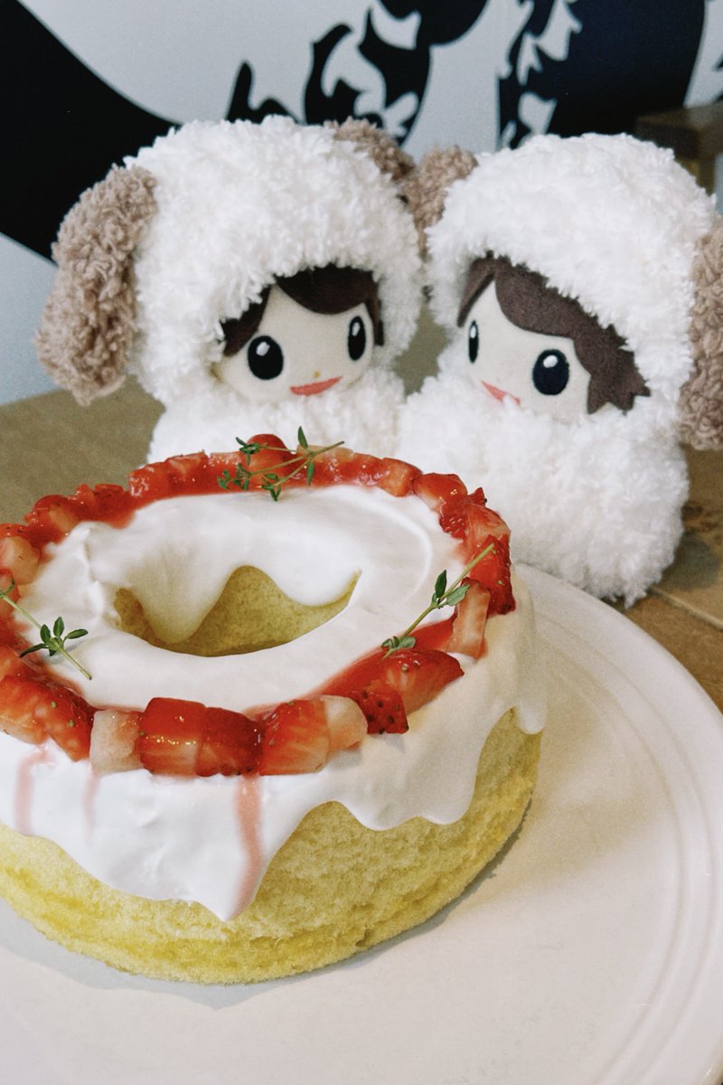 おいわいのけーきだって！おいしそうだねえ