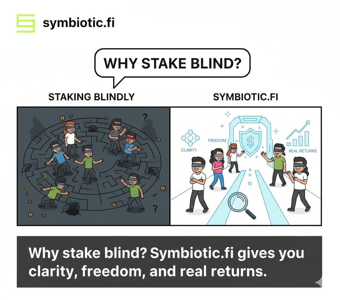 Abie__02's tweet photo. "Why stake blind? @symbioticfi gives you clarity, freedom, and real returns." https://t.co/iEQ5lkaJ5A