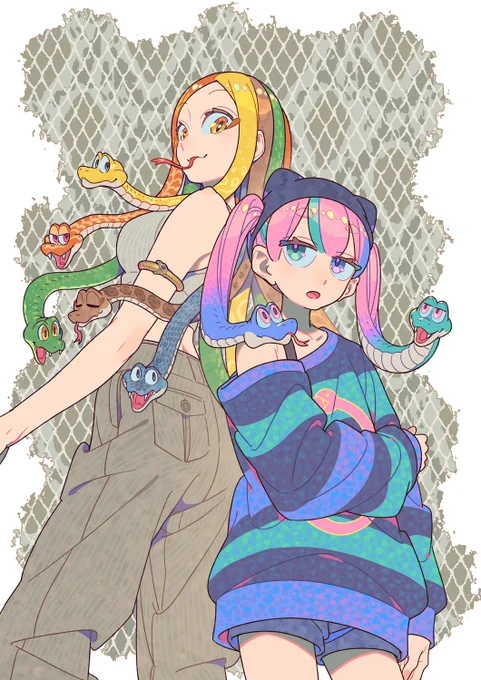 メデューサ姉妹 #OC #illustration