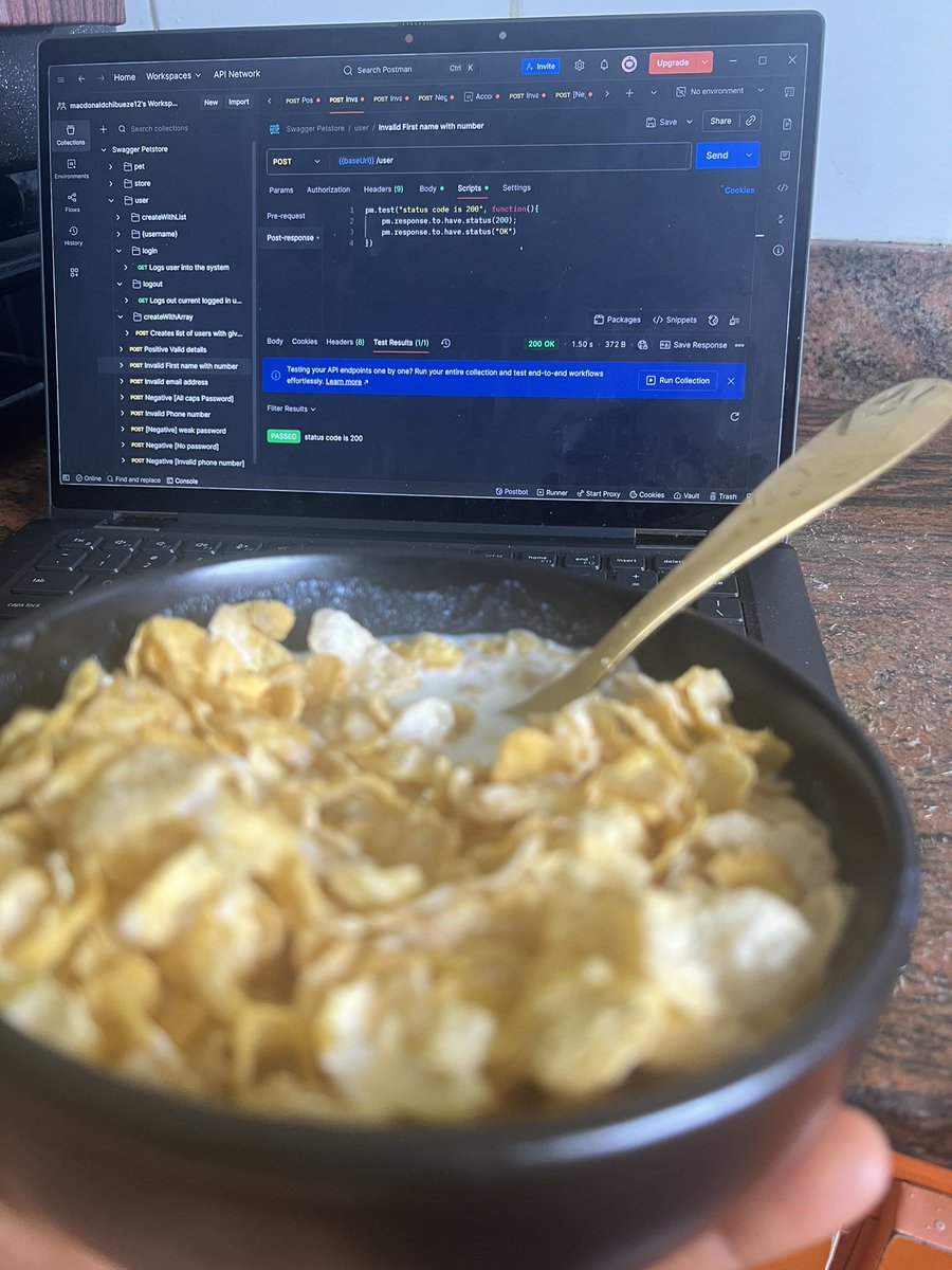 MacTests's tweet image. Learning and eating 😅