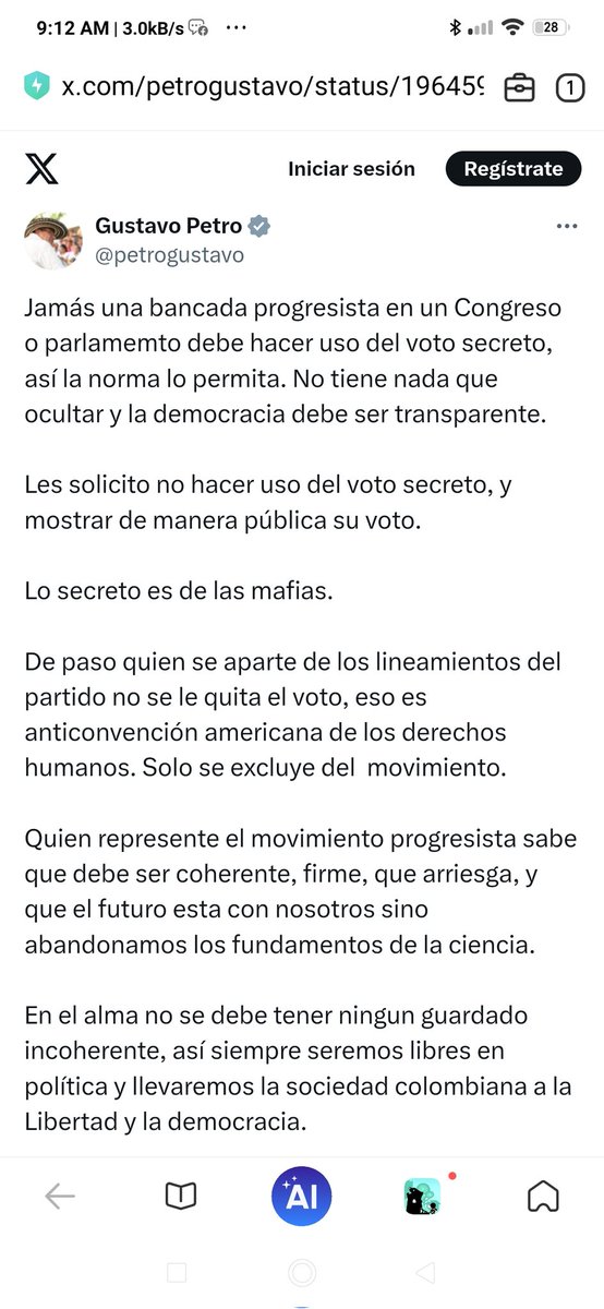 <a href="/petrogustavo/">Gustavo Petro</a> <a href="/GloriaFlorezSI/">Gloria Flórez Senadora</a> Su trino es la prueba de que esas que abrazaban al corrupto elegido, tienen algo que explicarle, por ejemplo ¿Catalina Pérez que hace con sus UTL de Héctor Olimpo Espinosa?, pregúntele y que explique ¿porque nos pateó el qlo a sus colaboradores?