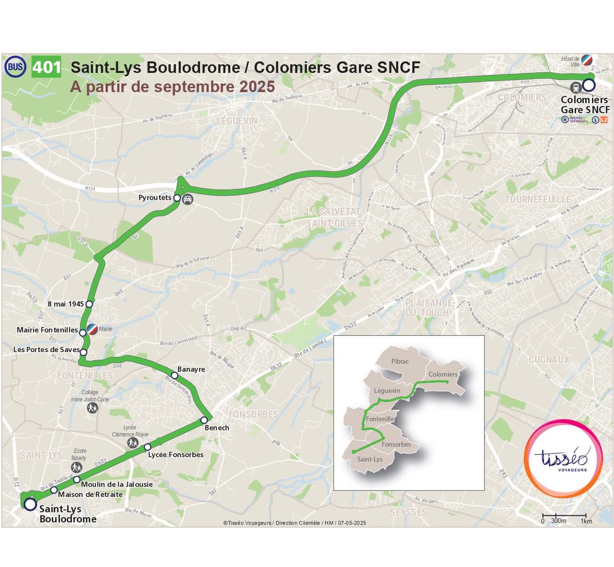 Nouvelle ligne de bus Saint-Lys Colomiers, longue et compliquée, mais c'est mieux que rien.