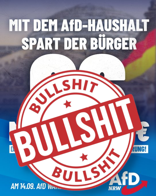 Schlafsheep's tweet image. Schlafsheep kommentiert den AfD-Haushalt 🐑💸

„Mit dem AfD-Haushalt spart der Bürger 66 Milliarden Euro!“ – klingt erstmal wie ein Lottogewinn. Aber schauen wir mal, wo die AfD eigentlich sparen will:

• Entwicklungshilfe? Klar, weg damit. Hauptsache, der Brunnen in Afrika…
