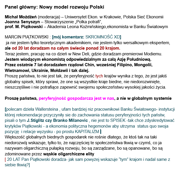LilAphasia's tweet photo. polecam całe nagranie z  Kongresu  #Regeneracja 
👉https://t.co/U8TJ3Abu7s
coaching liberalny by @mmpiatkowski przykro mi b. płytki 
dyskurs "państwa rozwijające są same sobie winne  za swój status peryferyjny"a Zachodni Kapitał nie wspiera tych elit za np. dostęp do surowców?) https://t.co/zAvsgcVYtm