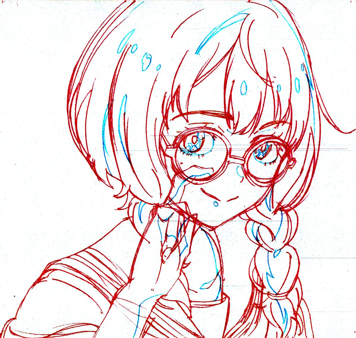 テレビアニメ「負けヒロインが多すぎる!」より「八奈見杏菜」さん模写してみました！#負けイン #負けヒロインが多すぎる #illustration