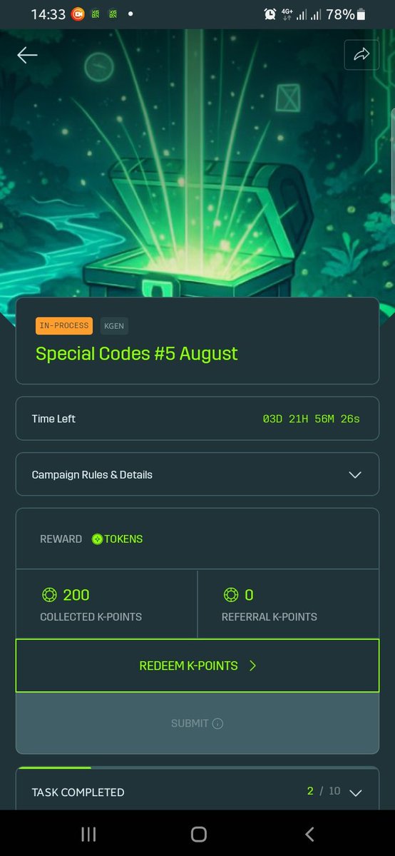 Alphahunter05's tweet photo. SPECIAL codes Day 4 @KGeN_IO
7th code- CDEF34
8th code- IJKL56
#kgencode #kgen https://t.co/ny7RZ9vf80