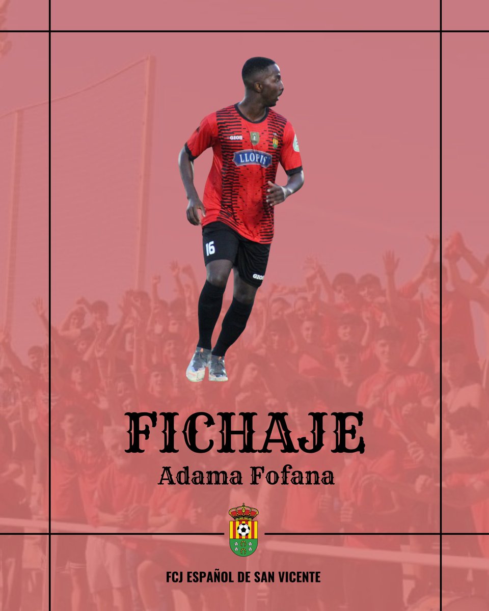 jovesanvicente's tweet photo. 🚨 FICHAJE

🤝 Adama Fofana se convierte en nuevo jugador del FCJ Español de San Vicente.

#VamosEspañol ❤️🖤 https://t.co/o9nyJ9BYaV