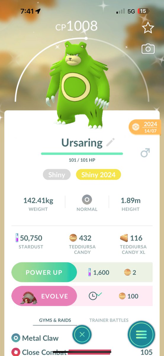 CrystalP_98's tweet photo. Don’t forget to evolve your Ursaring’s tonight!
Sunday 7th September🌕
#PokemonGO https://t.co/OZkTVNhM8e