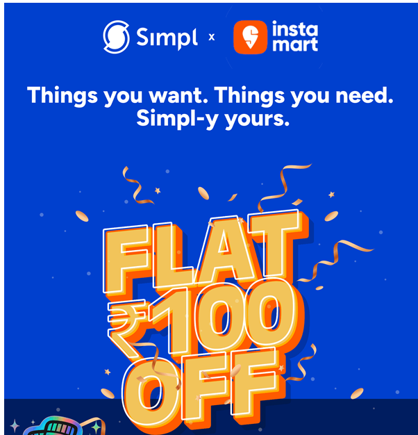 junedfird's tweet photo. @getsimpl I got this in my email. How can I avail Rs. 100 discount on instamart? Will it be applied automatically? https://t.co/eBDEoNZhml