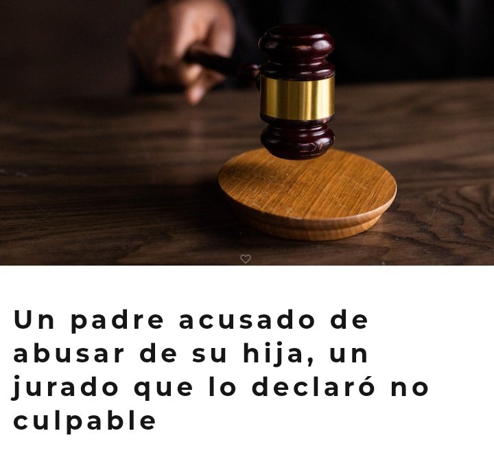 Falsa denuncia de una mujer contra un hombre en Villaguay .
La sinvergüenza acusó al hombre de haber abusado de su hija de un año y 8 meses y luego de 5 años de persecución la víctima fue declarado inocente.
Lo peor del caso es que la sinvergüenza ni siquiera estuvo en el juicio.