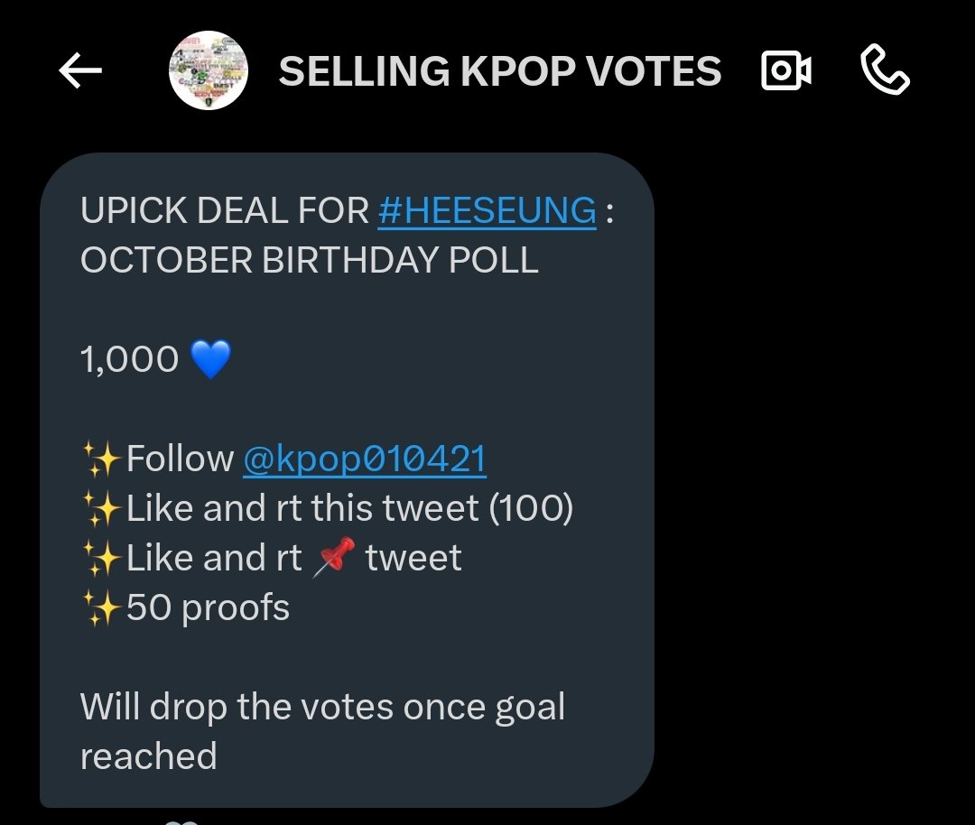everkyoong's tweet photo. UPICK DEAL FOR #HEESEUNG : OCTOBER BIRTHDAY POLL

1,000 💙

✨Follow @kpop010421 
✨Like and rt this tweet (100)
✨Like and rt 📌 tweet
✨50 proofs

Will drop the votes once goal reached https://t.co/FXIK6TYYfn