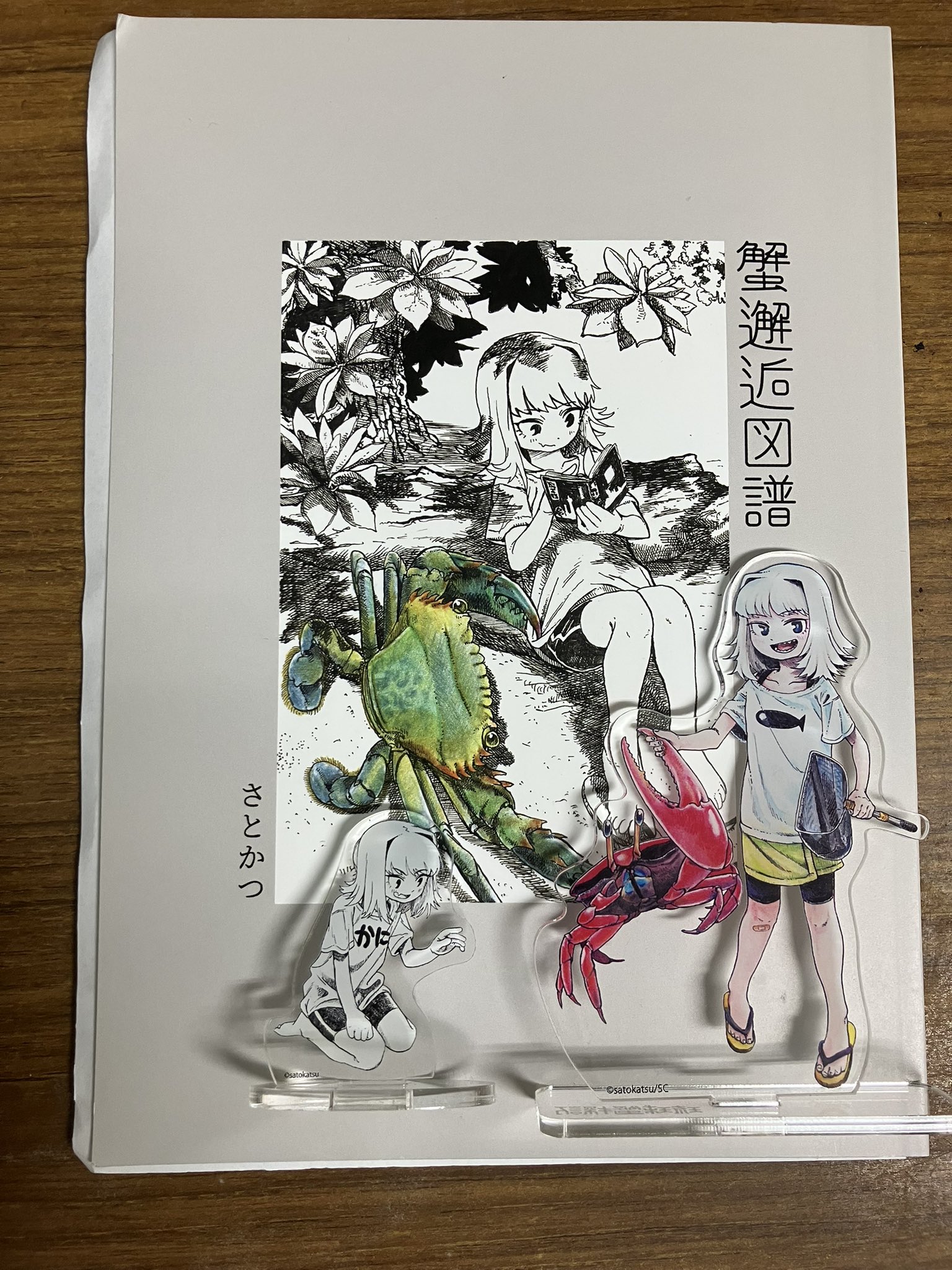 掛軸　竹鴻老人『蟹と蓮花』直筆サイン入 掛軸 竹鴻老人『蟹と蓮花』直筆サイン入 - メルカリ