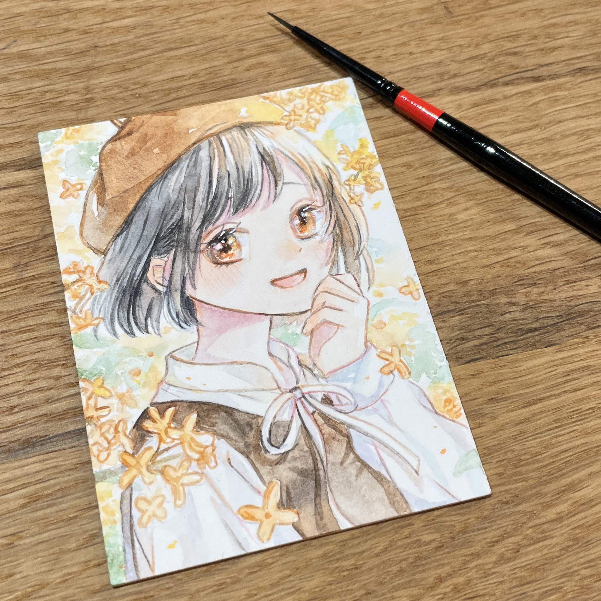 Cherryさま専用1月（原画）鈴の音が響く夜に【水彩画】ほか　6点おまとめ Cherryさま専用1月（原画）鈴の音が響く夜に【水彩画】ほか 6点