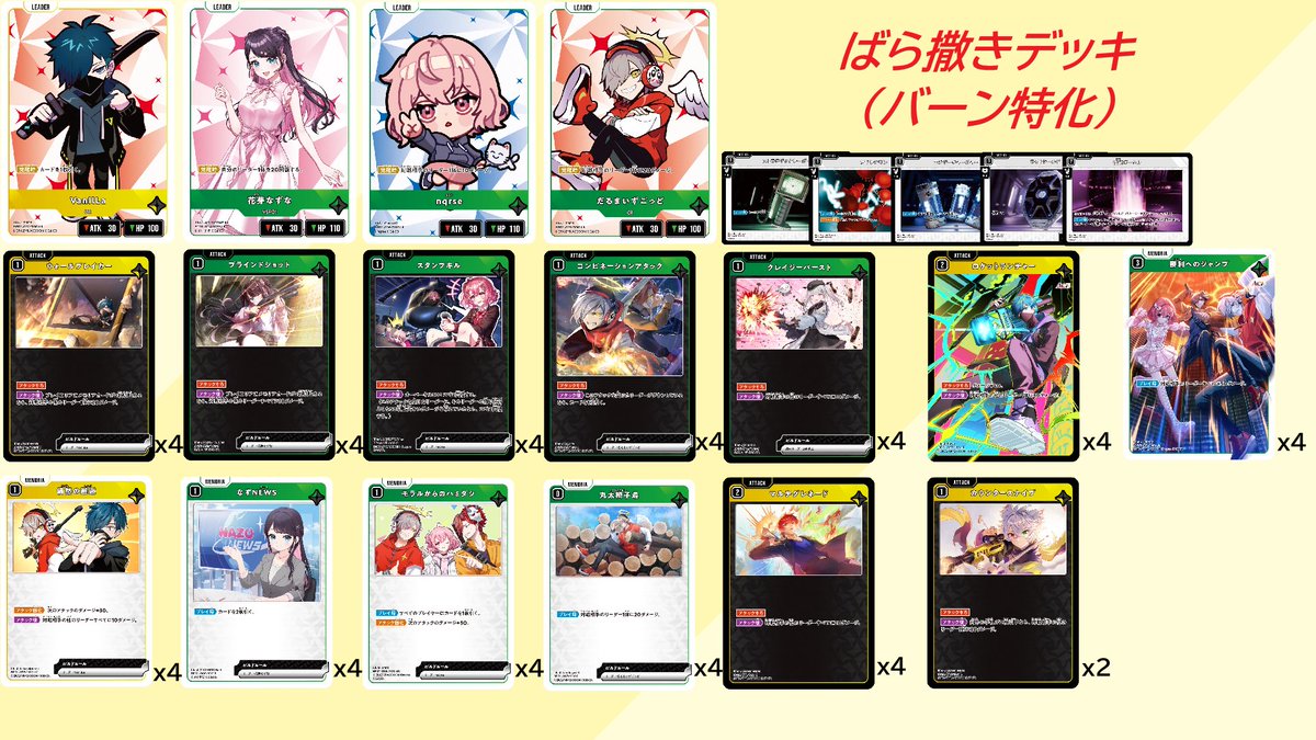 RT @StarsXross2028: 今回は自分の使っているばら撒き（バーン）デッキ