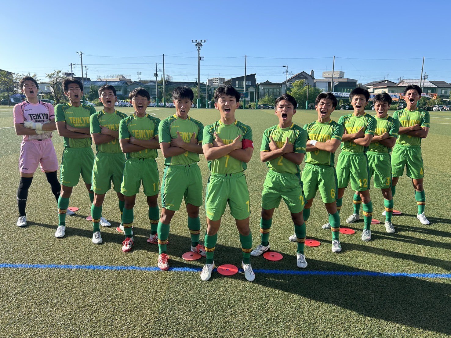 【90】帝京長岡高等学校サッカー部ピステ上下セット（昇華プリント）18番 90】帝京長岡高等学校サッカー部ピステ上下セット（昇華プリント