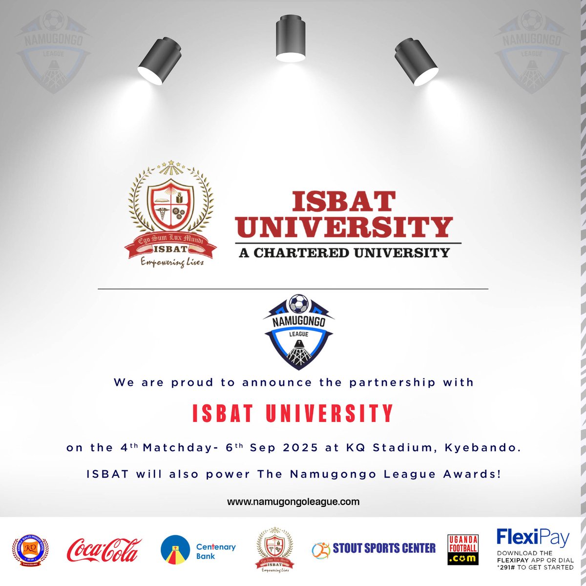 Another W for the league! 
Say hello to our newest partner <a href="/isbatkampala/">ISBAT University</a> – powering passion, driving greatness, and fueling dreams!