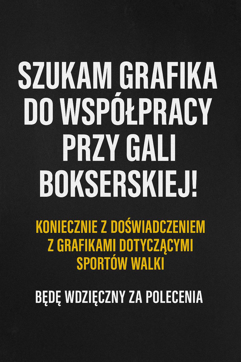Uwaga, ogłoszenie 🥊