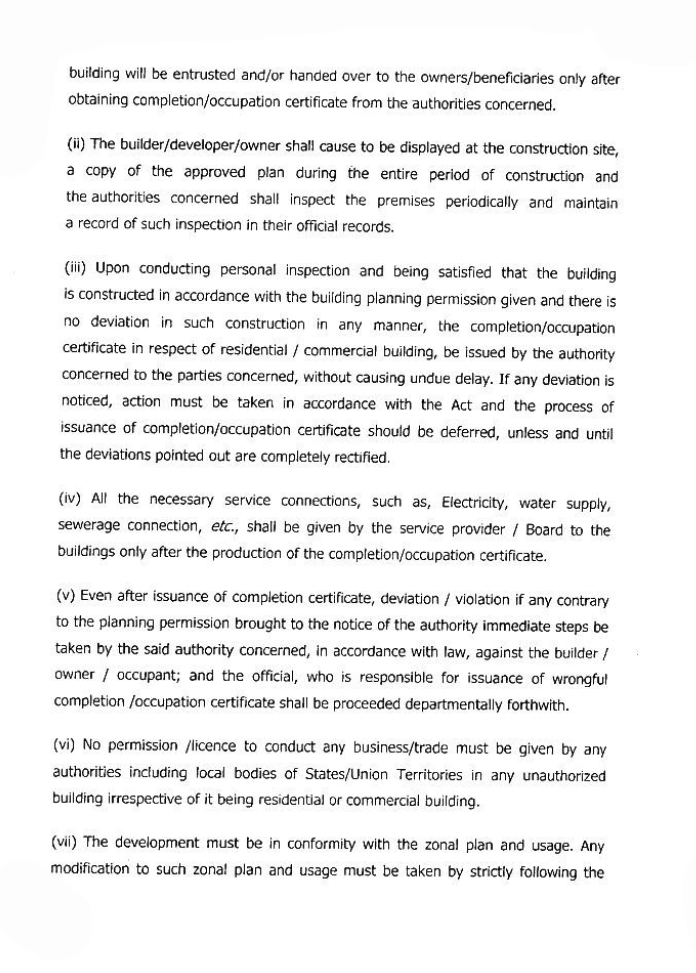 bpradhanodisha's tweet photo. UNAUTHORISED CONSTRUCTIONS: Odisha Govt. comes up with Notification.

1) The notification is just a Copy & Paste of the Supreme Court's December 2024 order. @HUDDeptOdisha 

2) In #Odisha the Completion Certificate is not issued by the Authority. Rather it is a notice by the Architect, on behalf of the builder, informing the Plan approving Authority about completion of the construction.
        This point of law is being presented by the builders with wrong interpretation. The Notification should have used the word "Occupancy Certificate" only.

3) The notification is silent about the implementation or detailed direction/guidelines/SOP. @SecyChief 

4) Looks like a half-hearted attempt to comply the Supreme Court's direction in the pending Contempt case.

5) By the way, why is the sl. no. "X" of the Apex Court's order missing in the Notification?

Any ways, congratulations @CMO_Odisha for being one of the first states (probably the first) in the country to have come up with this notification. We all know, the "wrong elements" within and out side the government system will try to sabotage the implementation of these guidelines. 
WE WILL REMAIN ALERT.

@ushapadhee1996 @ThirumalaNaik4 @sureshkpujari   @ChanchalRanaIAS @CredaiOdisha @dr_kcmahapatra