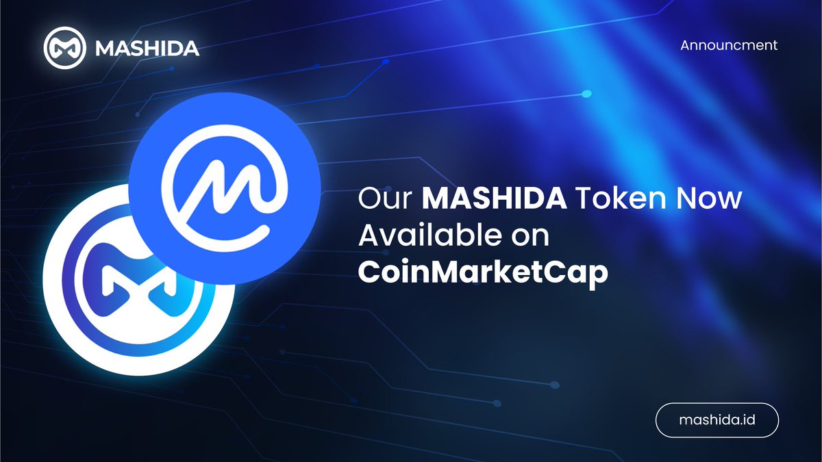 mashidaglobal's tweet photo. MASHIDA Token is now live on CoinMarketCap. Let’s keep building the future together! 

https://t.co/C5uQAo3wNB

$MSHD
#mshd #mashida #DeFi #cryptocurrency https://t.co/GDTq1AYyo7