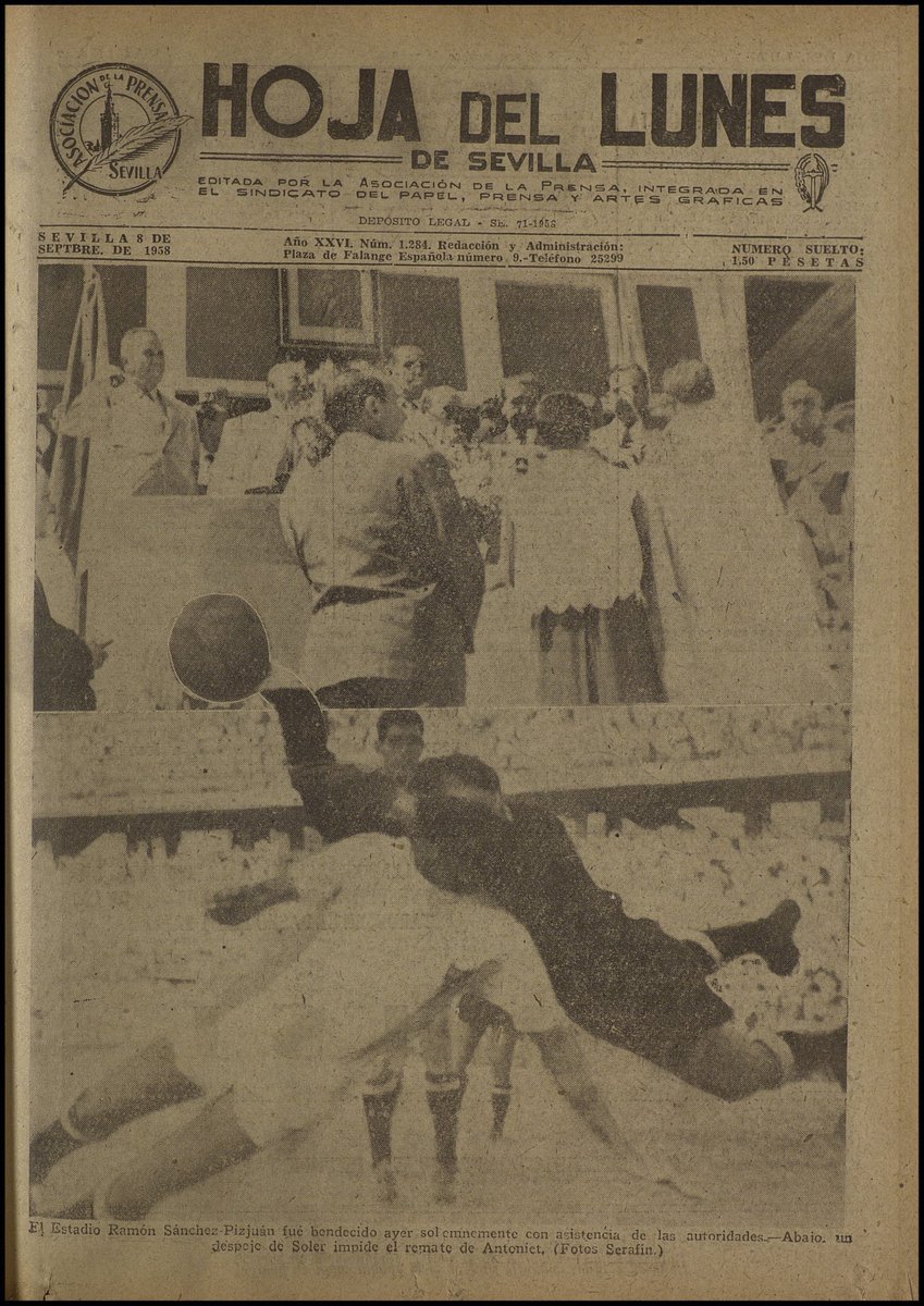 Tal día como hoy se inaugura el #SanchezPizjuan en un encuentro jugado entre el #SevillaFC y el #RealJaenCF en 1958

#SFC_Hemeroteca

<a href="/ZHRealJaen/">ZonaHistoriaRealJaénCF</a>
