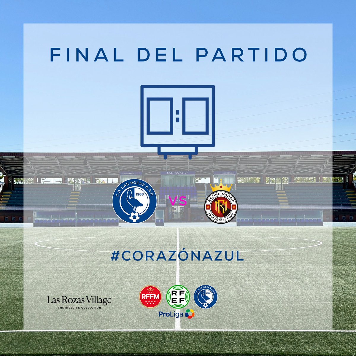 PRIMER EQUIPO| ¡¡¡Final del partido en Navalcarbón!!!

<a href="/LasRozas_CF/">Las Rozas CF</a> 2-1 <a href="/RacingMadridFC/">Racing Madrid 1914 F.C.</a>
⚽️ <a href="/albertomoreno9_/">Alberto moreno</a>
⚽️ <a href="/a_esco10/">Álvaro Escolano</a>

#CorazonAzul | 💙
#diverXiOn