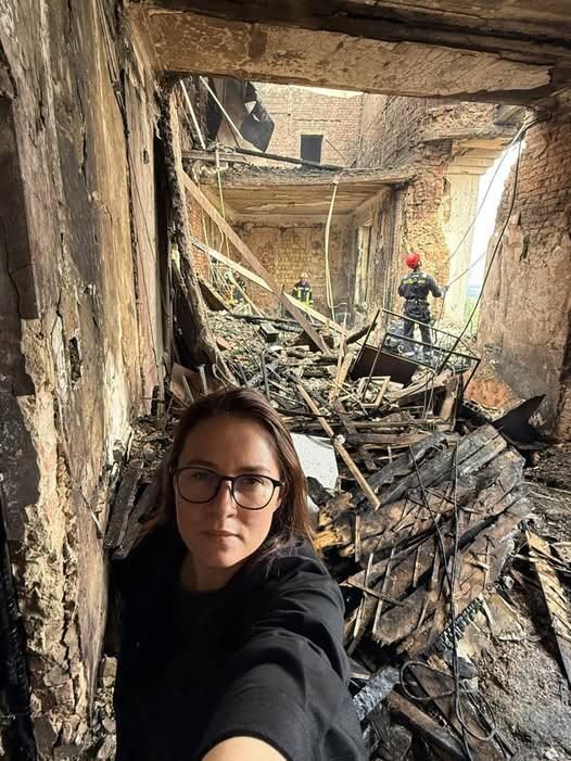 United24media's tweet photo. 🔴 Ukraine's PM Svyrydenko showed the extent of the damage that Russian drone caused to the building of the Cabinet of Ministers of Ukraine.

She called on international partners to increase pressure on Russia and close the sky above Ukraine. https://t.co/QtxqcQJFH4