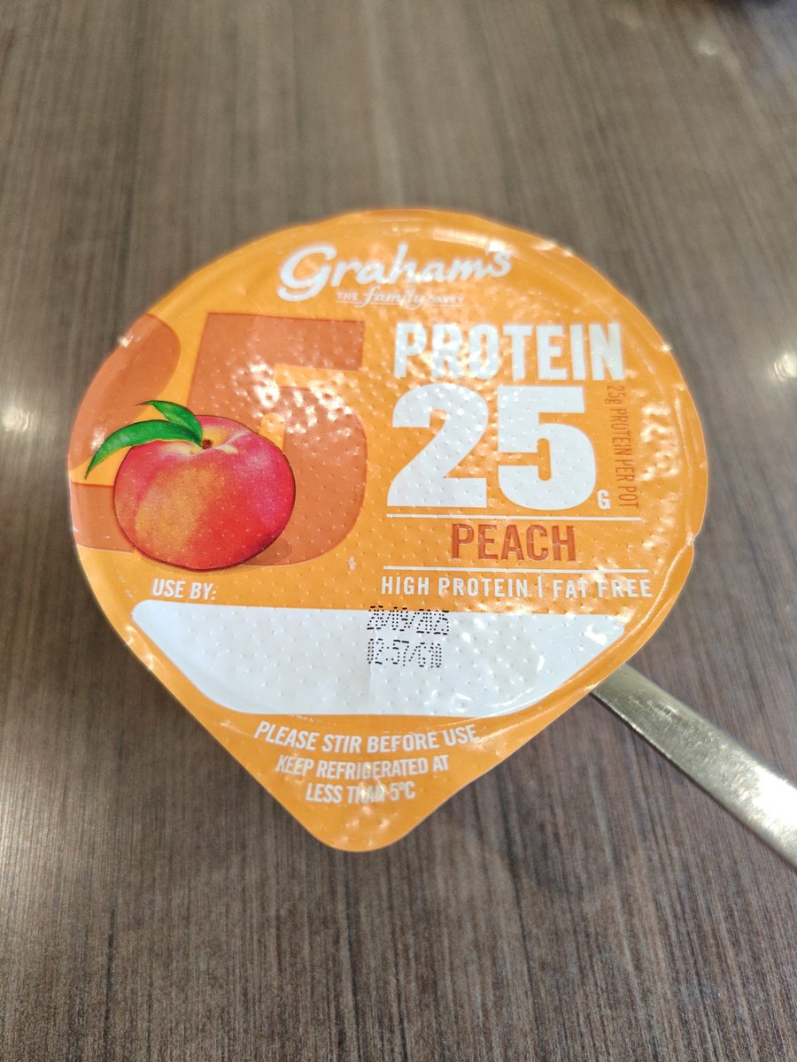 Biffin_Out's tweet photo. @GrahamsDairy please can you increase quality control on your Graham's Protein Pots 25g Peach purchased from Lidl, on 2 occasions now I've had these and had to bin them as the texture was grainy and unpleasant. https://t.co/6u5MEj1az7