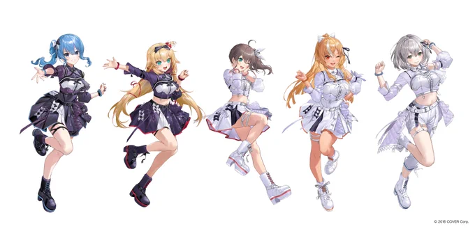 「hololive 6th fes. Color Rise Harmony」 のBlu-ray発売おめでとうございます! hololive STAGE1のカラーライズ衣装の立ち絵のカラー差分も描き下ろしさせていただきました! 特製ブックレットに掲載されるとのことです。 皆様何卒よろしくお願いいたします。 #hololivefesEXPO25