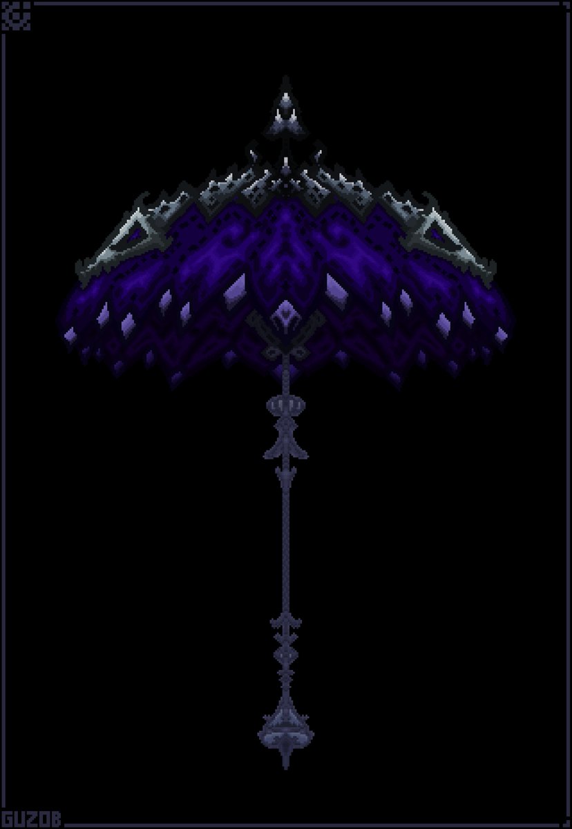herhalde gotik sayılabilecek şemsiye
#pixelart #pixel #aseprite