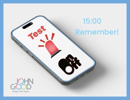 JohnGoodLtd's tweet image. ⚠️ Should you be in an auditorium for a show or concert later today, the only way ensure the Emergency Alert System won&apos;t sound, is to fully #turnoff your mobile device. ‘Vibrate&apos; or &apos;flight mode&apos; won’t guarantee the siren won&apos;t be audible.

#JGartsandculture #EmergencyAlertTest