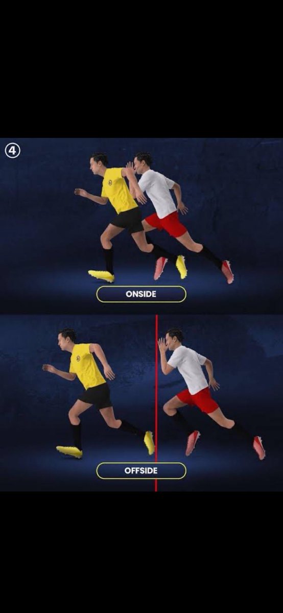 RedCardVibesX's tweet photo. This offside rule change needs to happen.

The game shouldn’t be decided by millimeters. https://t.co/ElQFeoR4cT