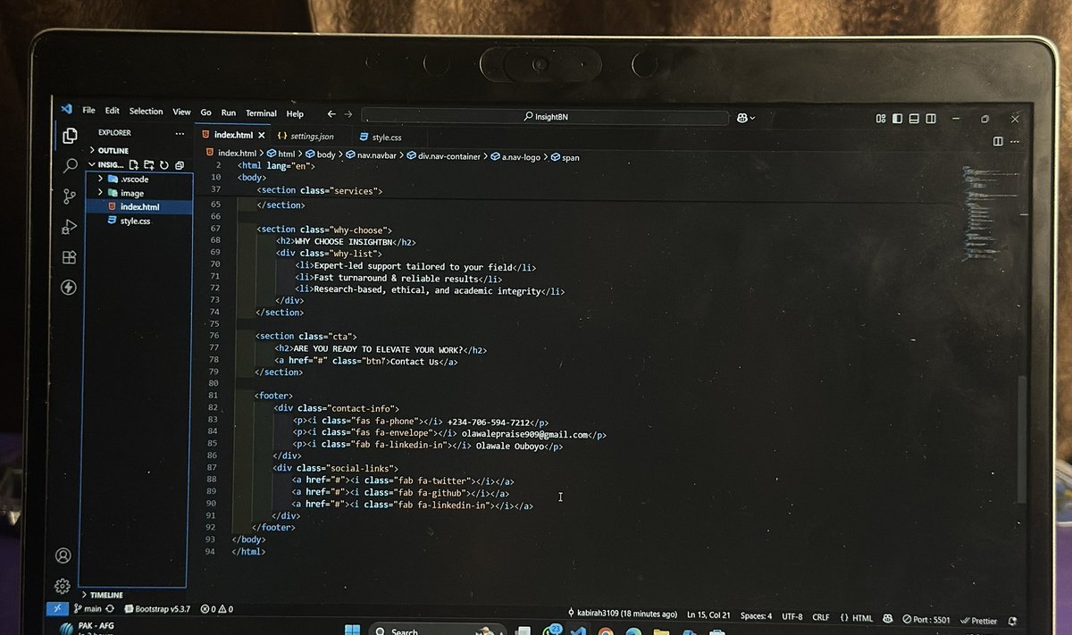 beerahthedev's tweet photo. Day 7 #30DaysOfCode ✅

Built a responsive landing page with pure HTML &amp; CSS for @OlawaleOuboyo — a brilliant mind in academic research.

🔗https://t.co/IZa1dcU9Fy

#WebDev #HTML #CSS #BuildInPublic #WomenInTech https://t.co/X8la53VXYb