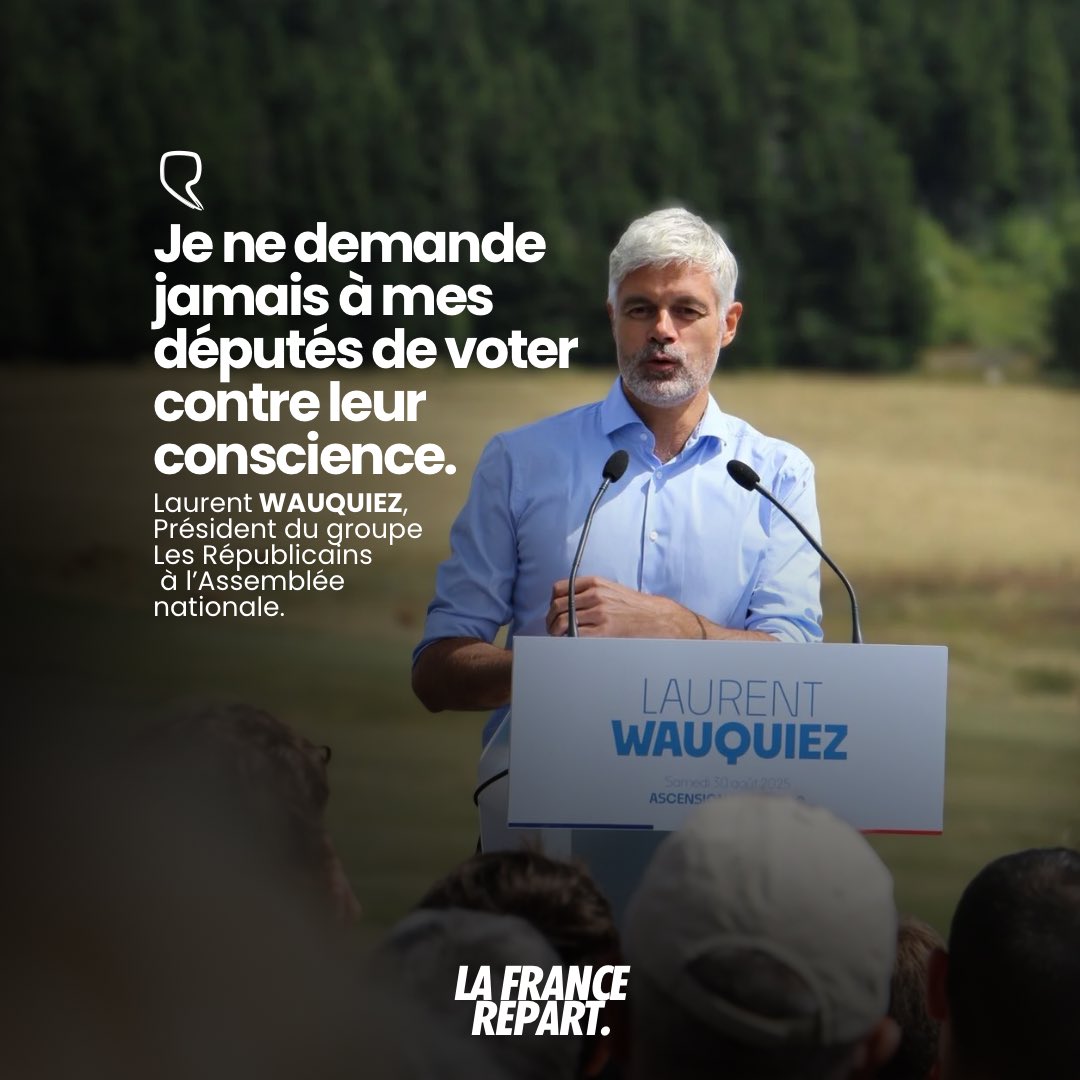 La France Repart (@lafrancerepart) on Twitter photo .<a href="/laurentwauquiez/">Laurent Wauquiez</a> fait preuve de courage politique en donnant la liberté de vote à ses députés <a href="/droiterep_an/">Groupe Droite Républicaine</a>, refusant toute consigne coercitive. 💥 Preuve que la droite responsable, c’est d’abord celle qui respecte la conscience de ses élus. .<a href="/laurentwauquiez/">Laurent Wauquiez</a> fait preuve de courage politique en donnant la liberté de vote à ses députés <a href="/droiterep_an/">Groupe Droite Républicaine</a>, refusant toute consigne coercitive. 💥 Preuve que la droite responsable, c’est d’abord celle qui respecte la conscience de ses élus.