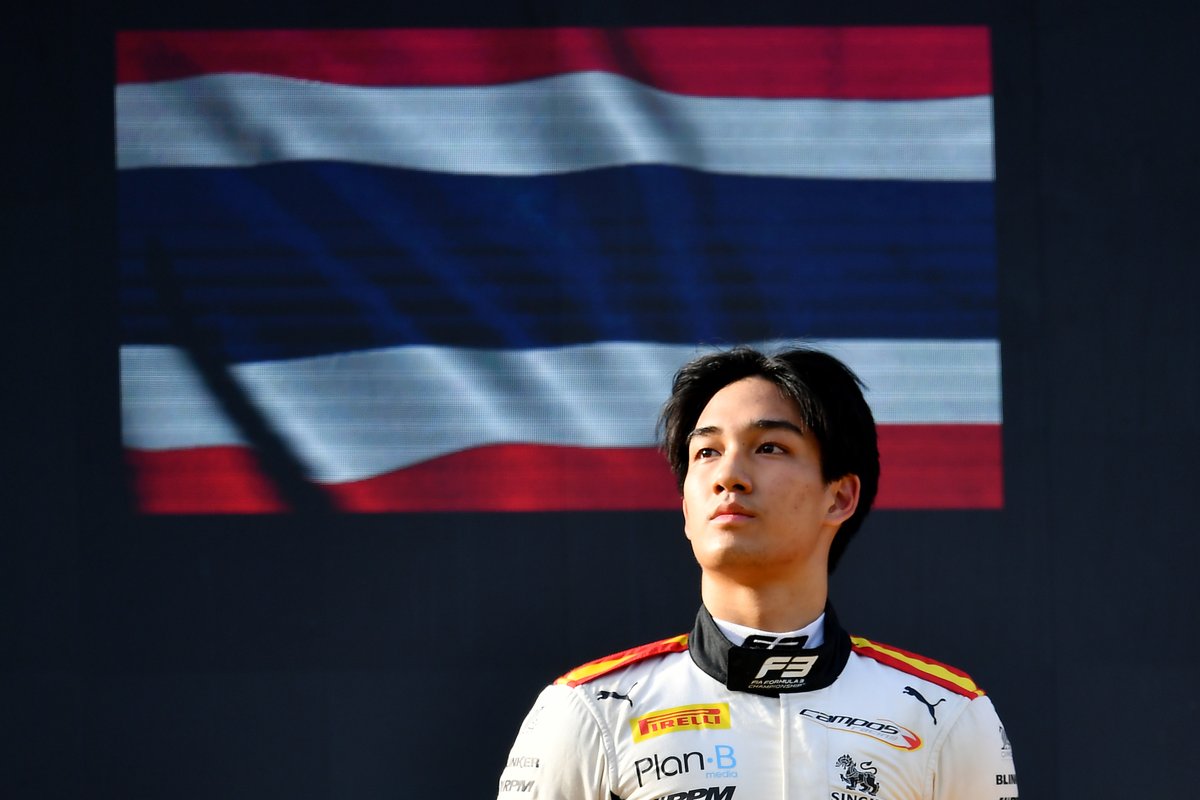 Formula3's tweet image. Thailand on the top step of the Podium! 🇹🇭🏆

#F3 #ItalianGP