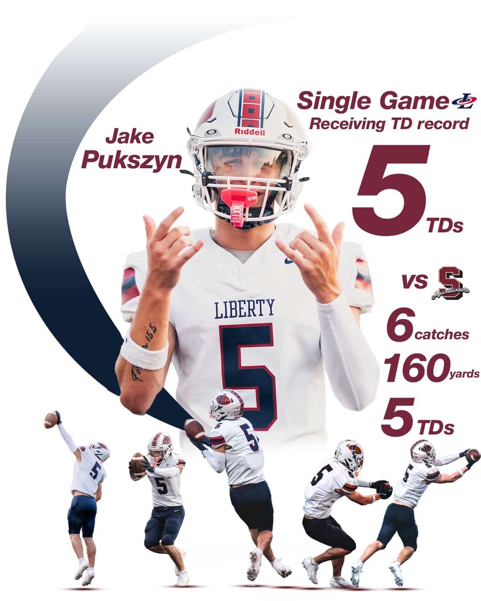 After a great game friday, I am blessed to say I have the single game Receiving Td Record at Liberty! 
<a href="/CoachDaignault/">Shawn Daignault</a> <a href="/LIBERTYATHCLUB/">LIBERTYATHLETICCLUB</a>