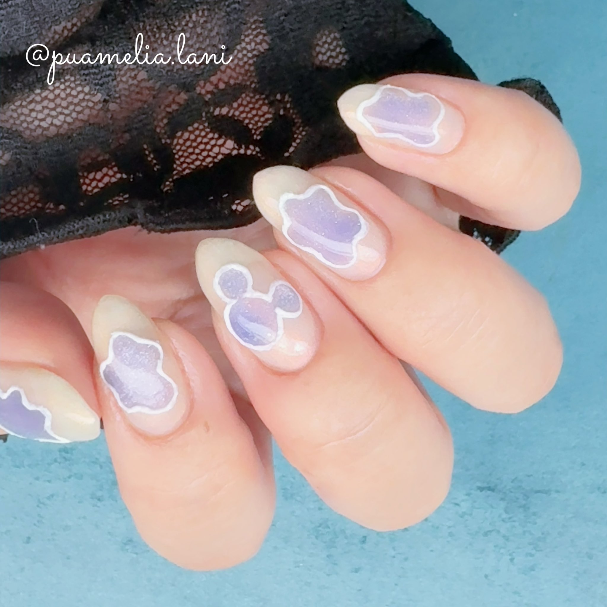 ディズニーネイル⑦ ミッキー&ミニーネイル♥️ ディズニー仕様のネイル