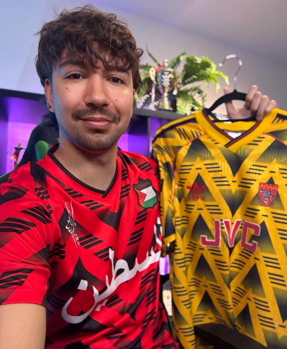 Latest football shirt in the collection ❤️

✅ Inspired by my favourite Arsenal shirt
✅ Shirt sales fund aid projects in Palestine
✅ Looks cool and is for a good cause