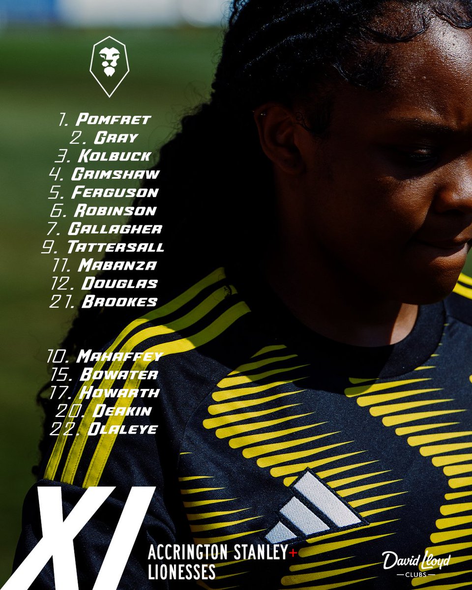 Your <a href="/AdobeWFACup/">Adobe Women's FA Cup</a> Lionesses 📋

♦️ One change
♦️ Nefa Douglas in for Lizzie Jervis
♦️ Caitlin Mahaffey back from injury

#ACCSCL