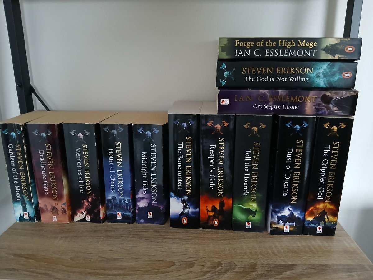 BenGilttv's tweet image. About 10 years have passed since @JayBrotatoe introduced me to the malazan series. Thought it was about time I completed the mainline collection. Perfect fit