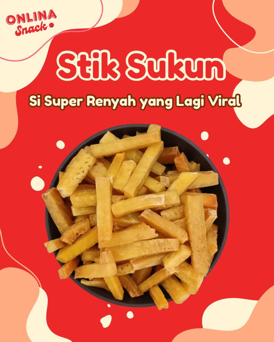 OnlinaSnack's tweet photo. 👀 Lagi cari cemilan yang lagi hype abis?
Onlina udah sediain dong~ 🫶✨

✨ STIK SUKUN ONLINA SNACK ✨
🔥 Tekstur: renyah🥨
🔥 Rasa: gurih mentega dengan khas sukun 🤤
🔥 Vibes: anti bosen 🫡

Pokoknya cocok banget buat kamu yang pengen nyobain snack baru tapi tetep endeusss 💯 https://t.co/37NeFzqYJE