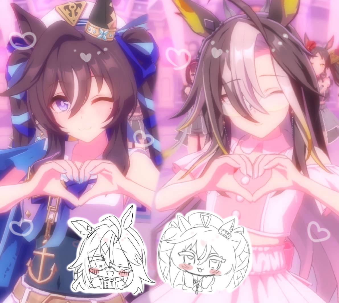 mimichanmimimo's tweet image. ドリームジャーニーとヴィブロスが好きなトレーナーです🫶
絵とかもよく描きます！よわよわで良ければ繋がって欲しいです❤︎
♡で気になりさんみんなお迎え行きます🎶
 #ウマ娘好きと繋がりたい 
 #ウマ娘好きな人と繋がりたい