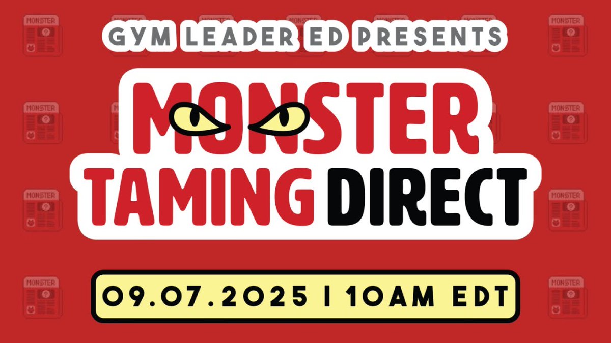 Join <a href="/GymLeaderEd/">Gym Leader Ed</a> and I at the Monster Taming Direct | 09.07.2025 

youtu.be/Fe0pgU-LvDM?si… 

via <a href="/YouTube/">YouTube</a> #MonsterTamingDirect #MonsterTamingDirect2025 #MonsterTaming #CreatureCollector
