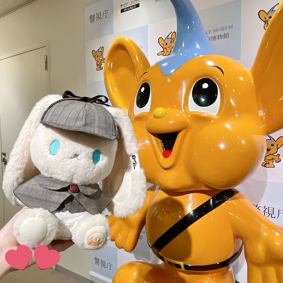 👮ミュージアム🚓🌸
🐰「しろばいにのれました🏍️ふふん♪」