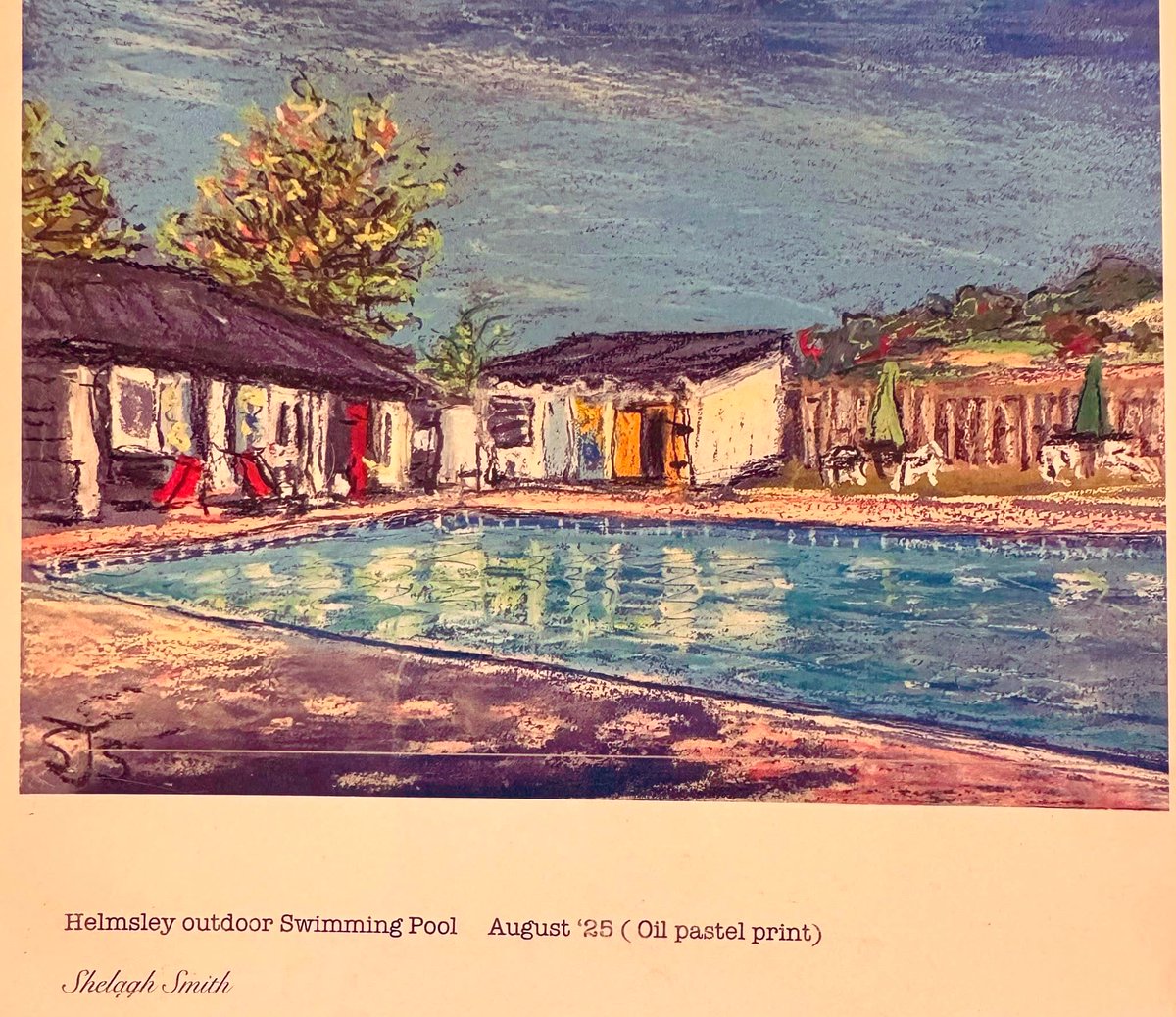 Shelagh swims at the pool and the other Friday decided to paint it.Two things occur to us - it’s beautiful and secondly this could sort our mum’s Christmas present-we are looking at getting a few sizes printed. If you would be interested in buying pop a♥️or a comment