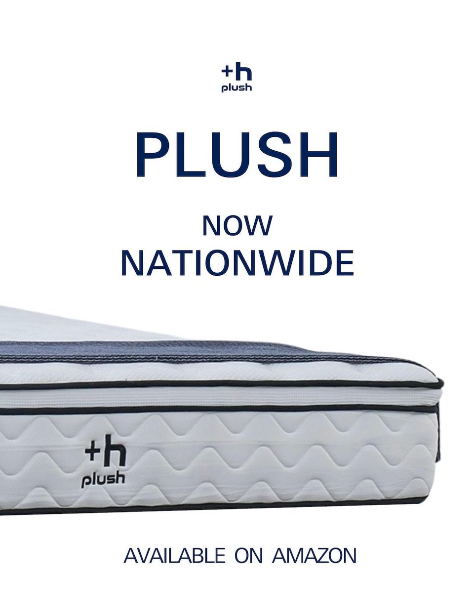 plushsleep's tweet photo. Plush Sleep is officially launching across the U.S. 🎉  https://t.co/dZ4lygmMwo 

Our hybrid mattresses are now available on Amazon — blending cloud-like comfort with reliable support. 

Sleep different, wake better. 🛌 #PlushSleep https://t.co/wN0xl7pSq2