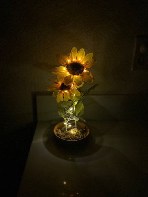 Sunflower pot lamp 🌻
